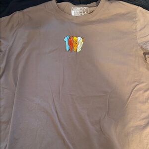 Dutch Bros Tan Tee with Colorful Graphic